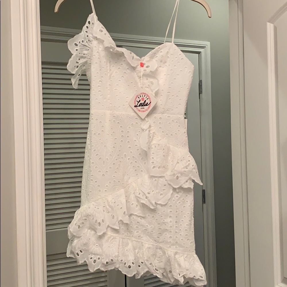 White Eyelet Dress size M NWT